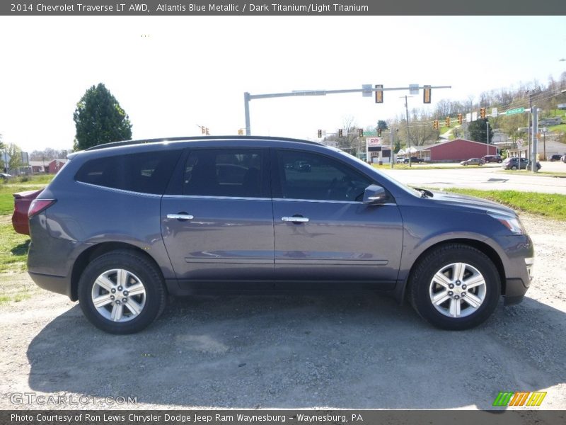 Atlantis Blue Metallic / Dark Titanium/Light Titanium 2014 Chevrolet Traverse LT AWD