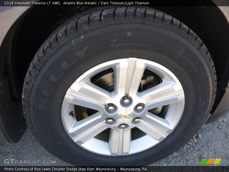 Atlantis Blue Metallic / Dark Titanium/Light Titanium 2014 Chevrolet Traverse LT AWD