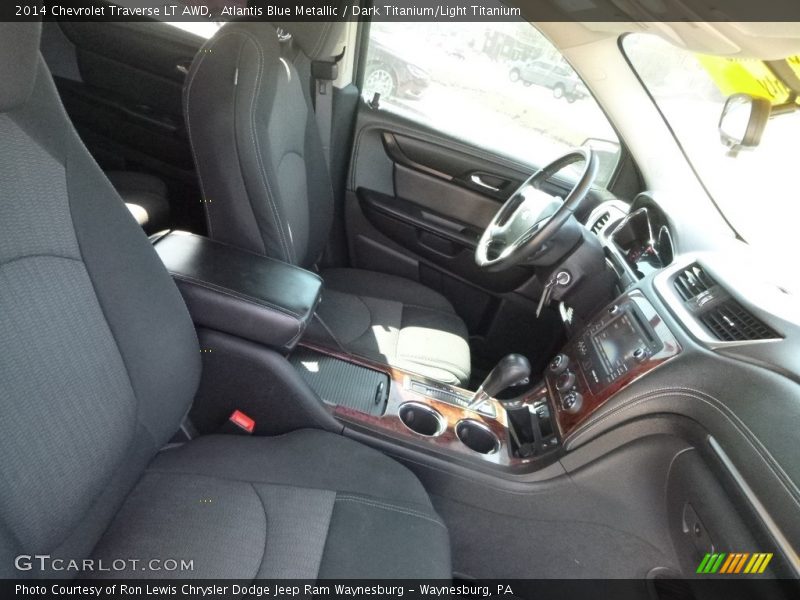 Atlantis Blue Metallic / Dark Titanium/Light Titanium 2014 Chevrolet Traverse LT AWD
