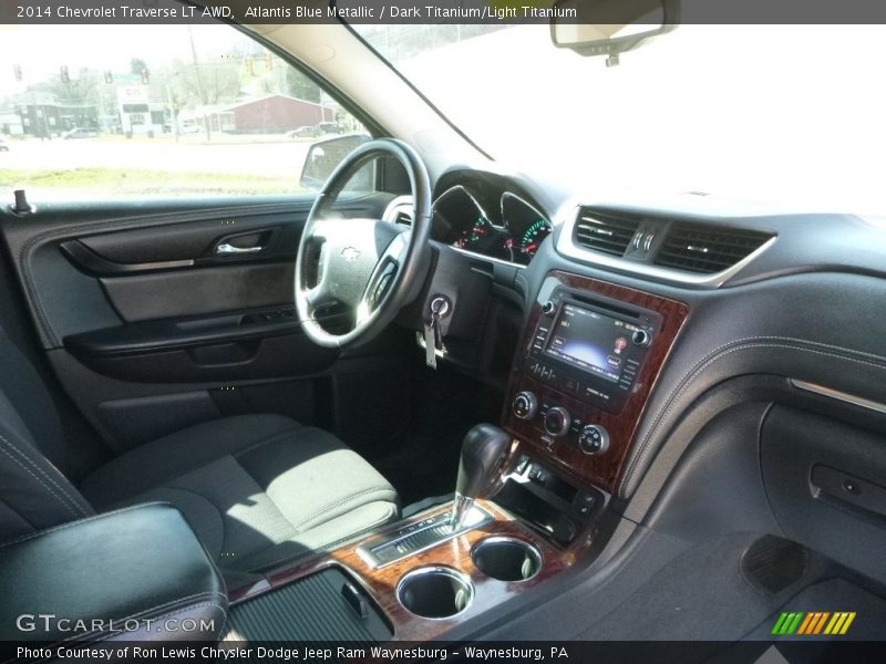 Atlantis Blue Metallic / Dark Titanium/Light Titanium 2014 Chevrolet Traverse LT AWD