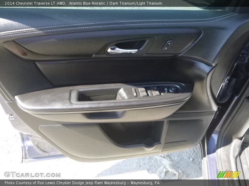 Atlantis Blue Metallic / Dark Titanium/Light Titanium 2014 Chevrolet Traverse LT AWD