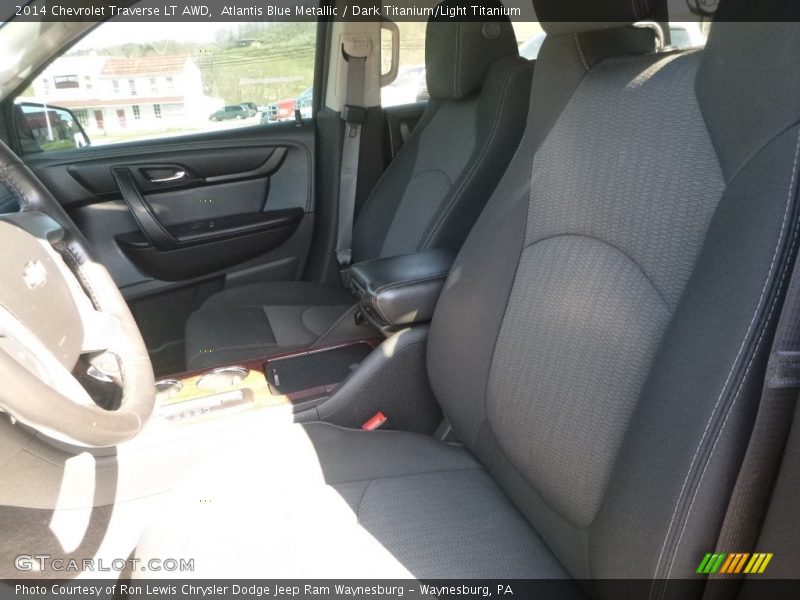 Atlantis Blue Metallic / Dark Titanium/Light Titanium 2014 Chevrolet Traverse LT AWD