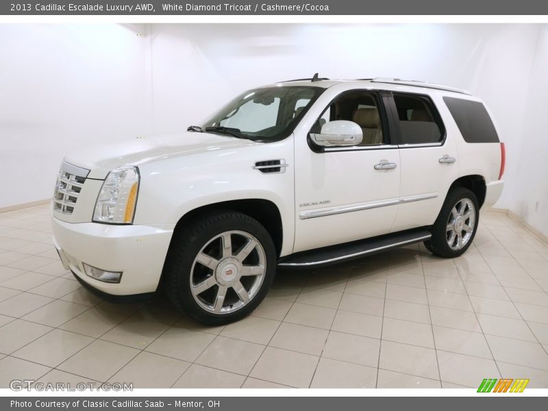 White Diamond Tricoat / Cashmere/Cocoa 2013 Cadillac Escalade Luxury AWD