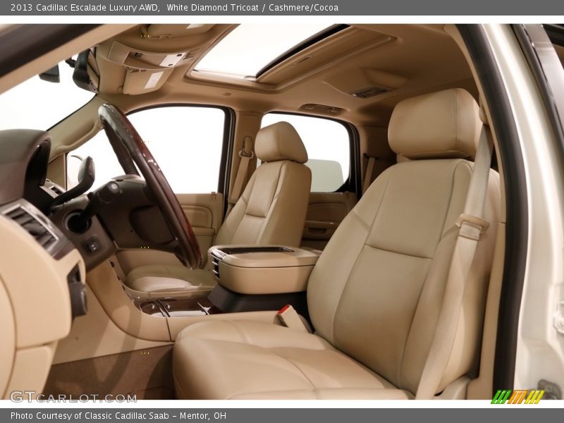 White Diamond Tricoat / Cashmere/Cocoa 2013 Cadillac Escalade Luxury AWD