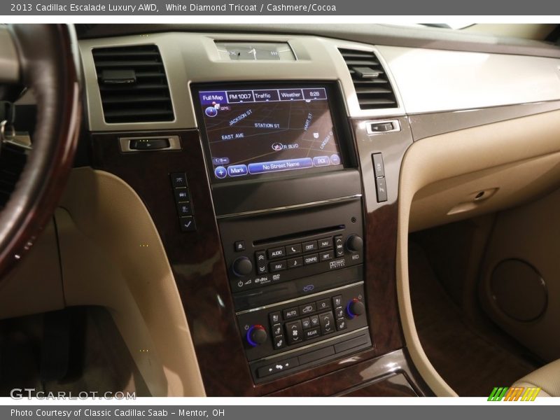 White Diamond Tricoat / Cashmere/Cocoa 2013 Cadillac Escalade Luxury AWD