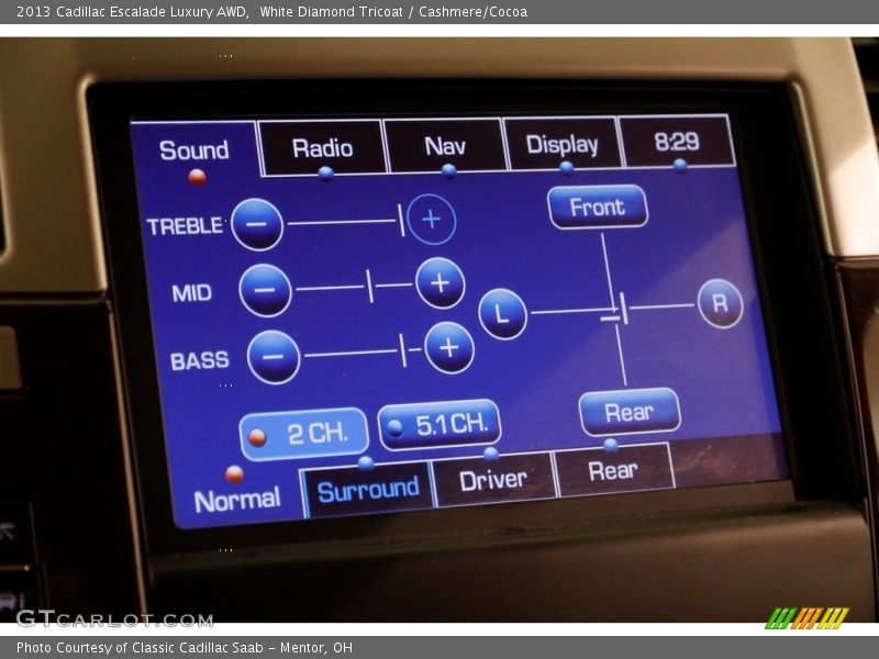 White Diamond Tricoat / Cashmere/Cocoa 2013 Cadillac Escalade Luxury AWD