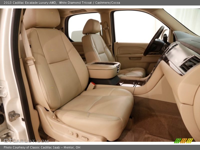 White Diamond Tricoat / Cashmere/Cocoa 2013 Cadillac Escalade Luxury AWD