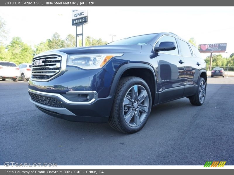 Blue Steel Metallic / Jet Black 2018 GMC Acadia SLT