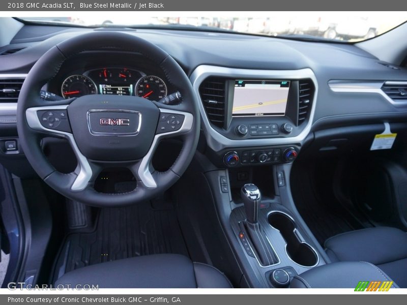 Blue Steel Metallic / Jet Black 2018 GMC Acadia SLT