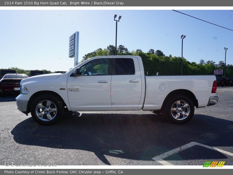 Bright White / Black/Diesel Gray 2014 Ram 1500 Big Horn Quad Cab