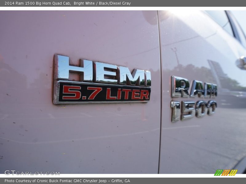 Bright White / Black/Diesel Gray 2014 Ram 1500 Big Horn Quad Cab