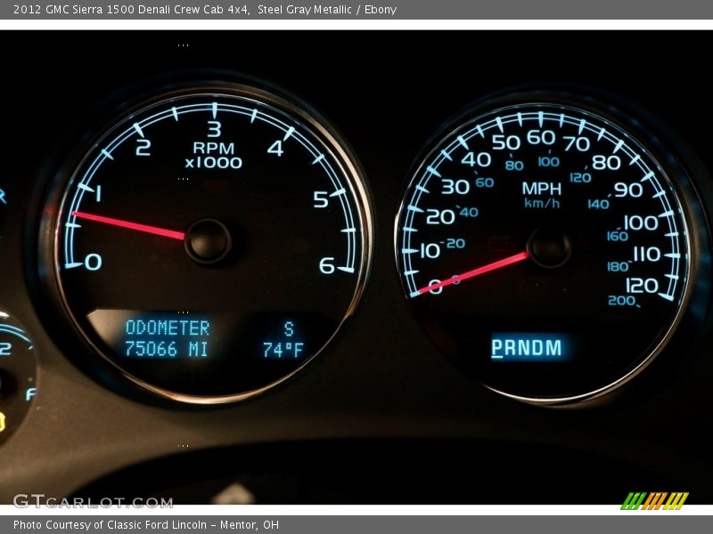 Steel Gray Metallic / Ebony 2012 GMC Sierra 1500 Denali Crew Cab 4x4