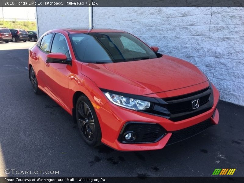 Rallye Red / Black 2018 Honda Civic EX Hatchback
