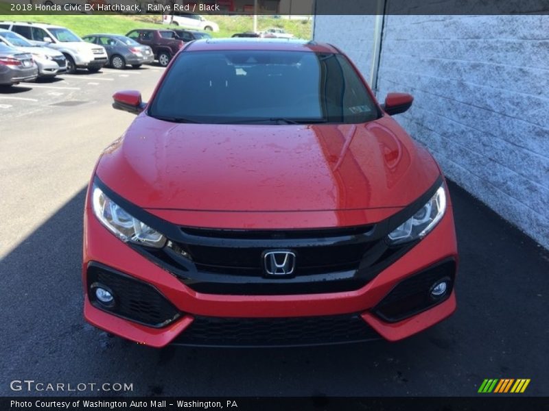 Rallye Red / Black 2018 Honda Civic EX Hatchback
