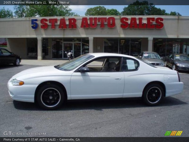 White / Neutral 2005 Chevrolet Monte Carlo LS