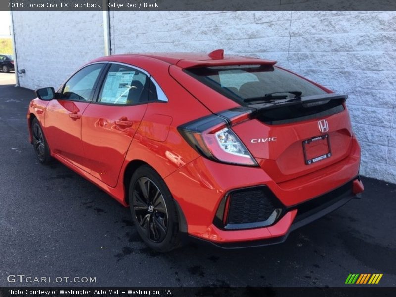 Rallye Red / Black 2018 Honda Civic EX Hatchback