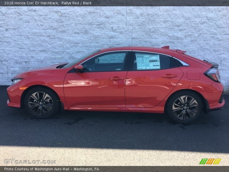 Rallye Red / Black 2018 Honda Civic EX Hatchback