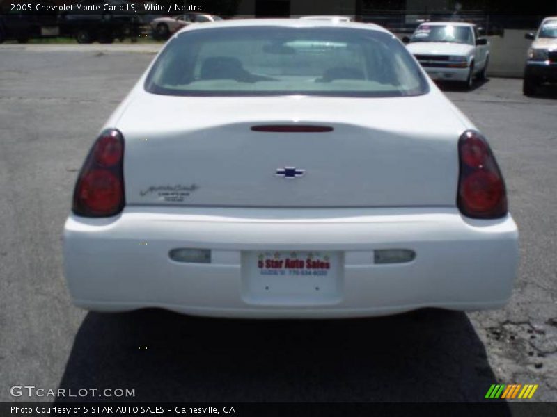 White / Neutral 2005 Chevrolet Monte Carlo LS