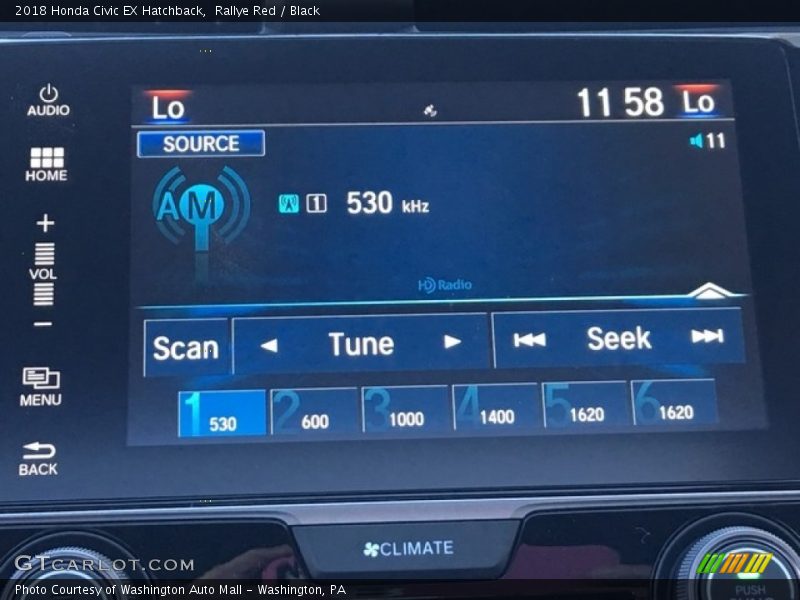Rallye Red / Black 2018 Honda Civic EX Hatchback