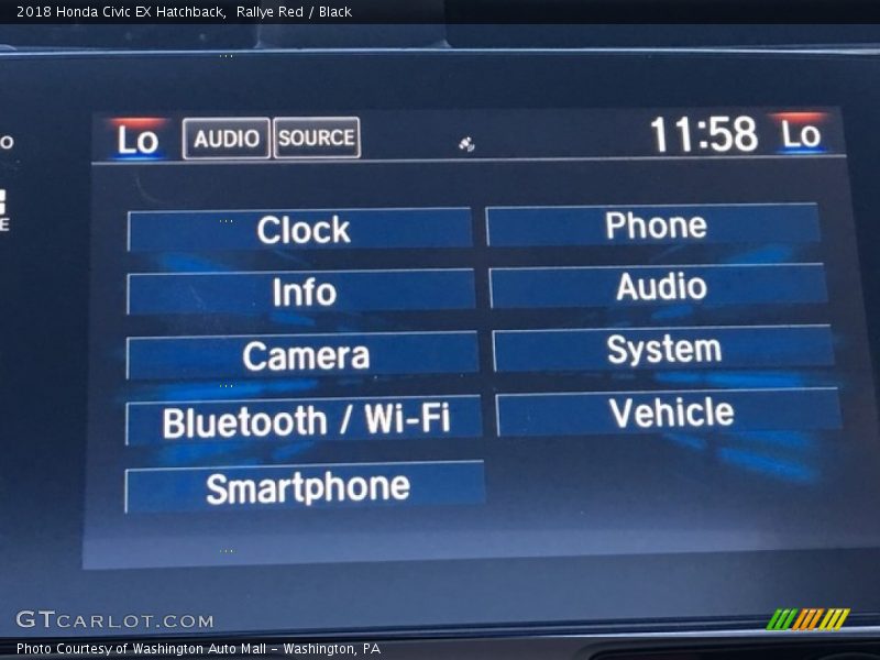 Rallye Red / Black 2018 Honda Civic EX Hatchback