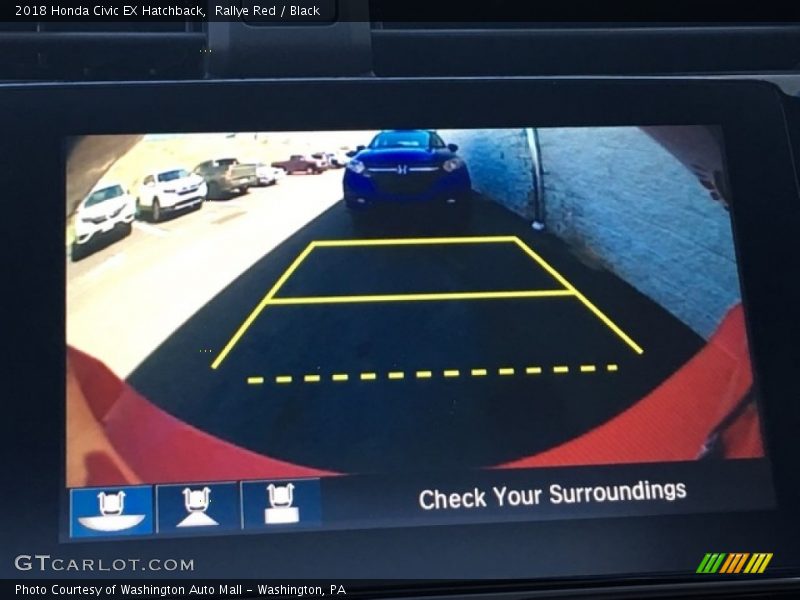 Rallye Red / Black 2018 Honda Civic EX Hatchback