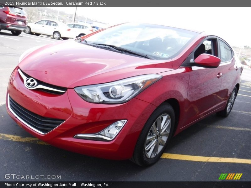 Geranium Red / Black 2015 Hyundai Elantra SE Sedan