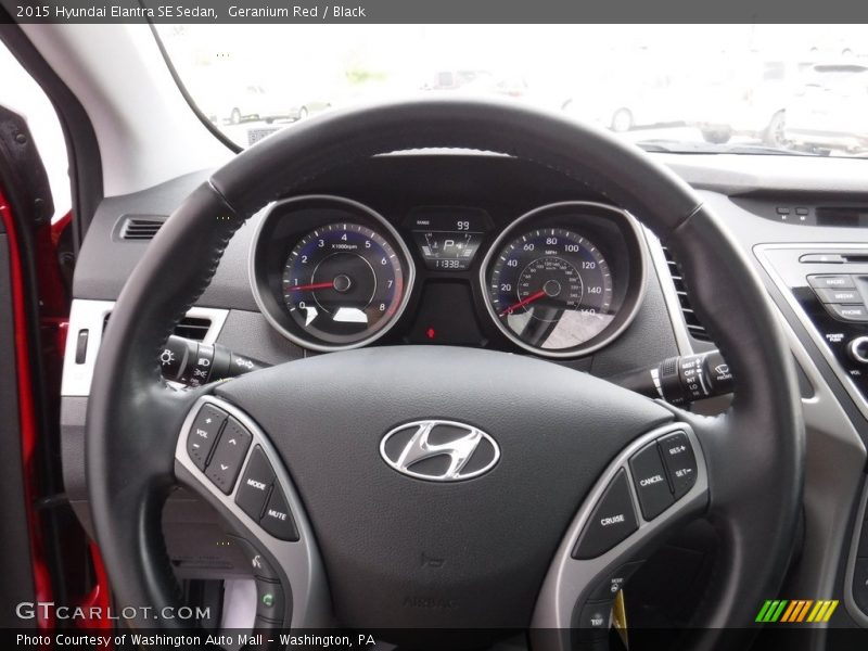 Geranium Red / Black 2015 Hyundai Elantra SE Sedan