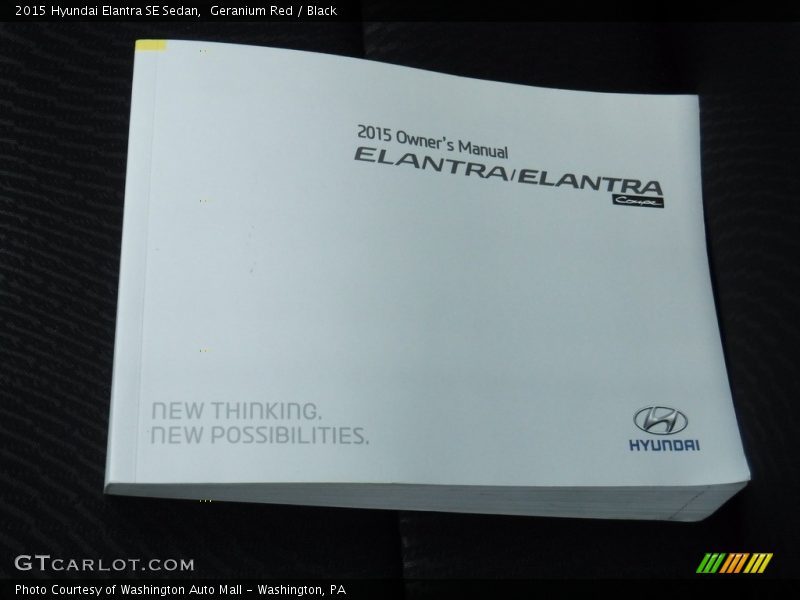 Geranium Red / Black 2015 Hyundai Elantra SE Sedan