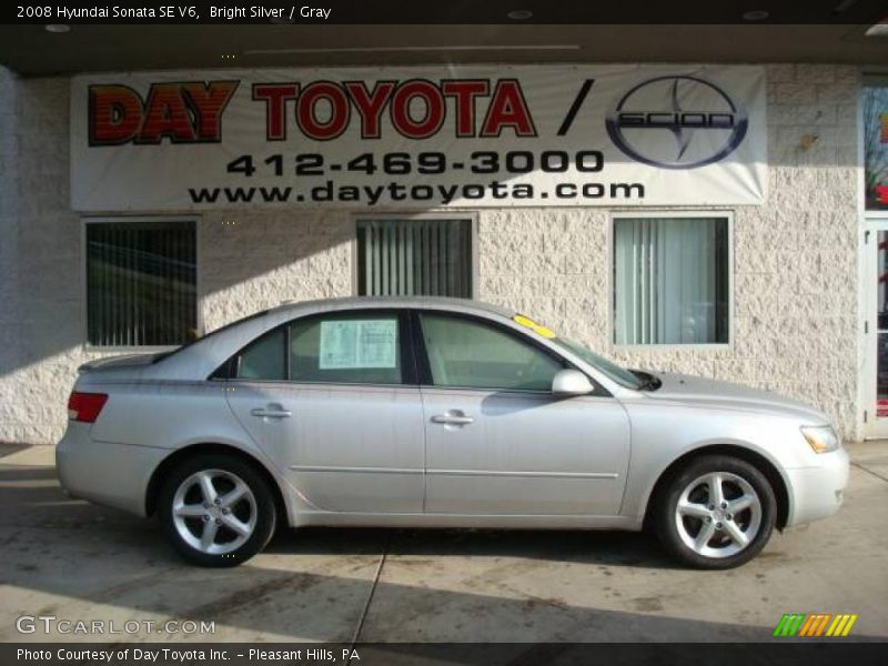 Bright Silver / Gray 2008 Hyundai Sonata SE V6