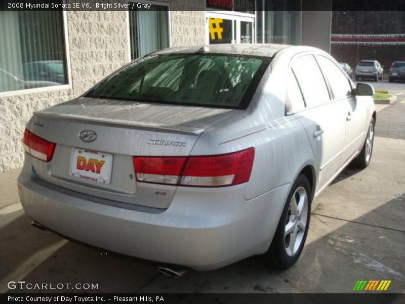 Bright Silver / Gray 2008 Hyundai Sonata SE V6