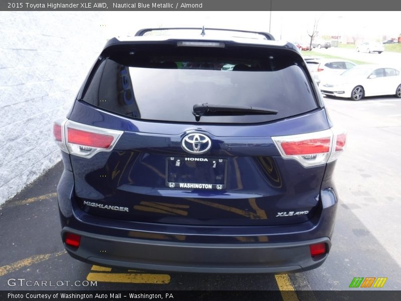 Nautical Blue Metallic / Almond 2015 Toyota Highlander XLE AWD