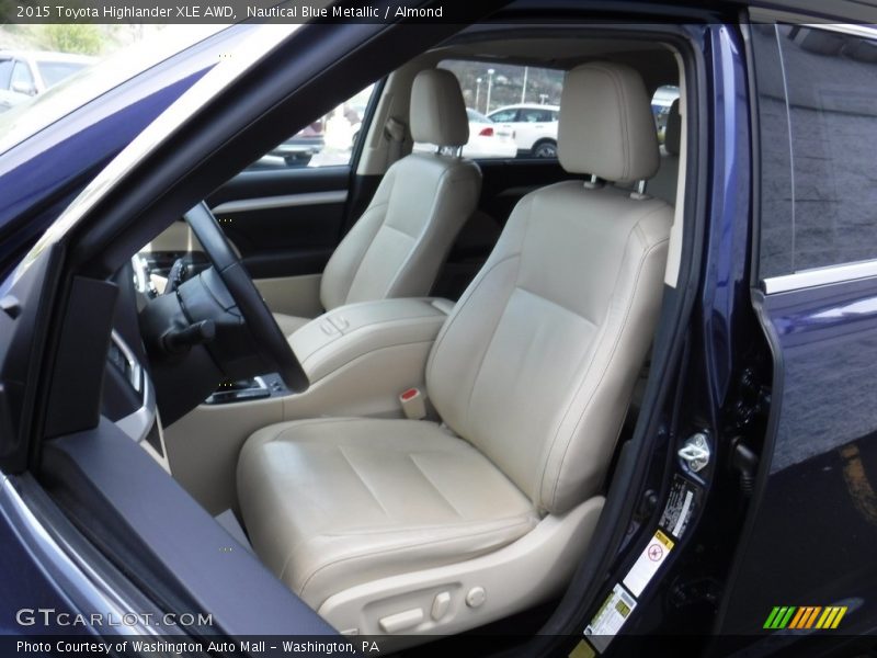 Nautical Blue Metallic / Almond 2015 Toyota Highlander XLE AWD
