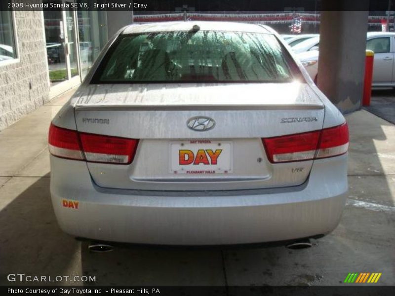 Bright Silver / Gray 2008 Hyundai Sonata SE V6