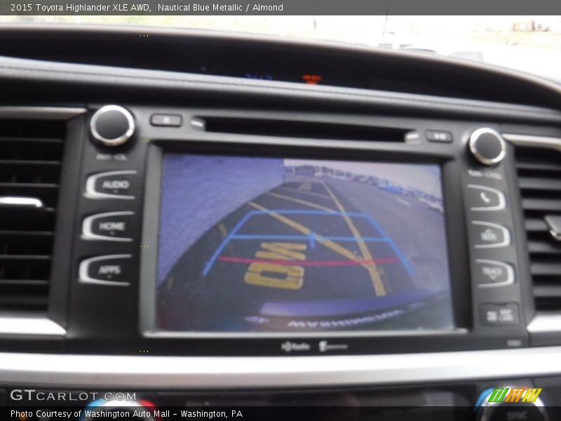 Nautical Blue Metallic / Almond 2015 Toyota Highlander XLE AWD