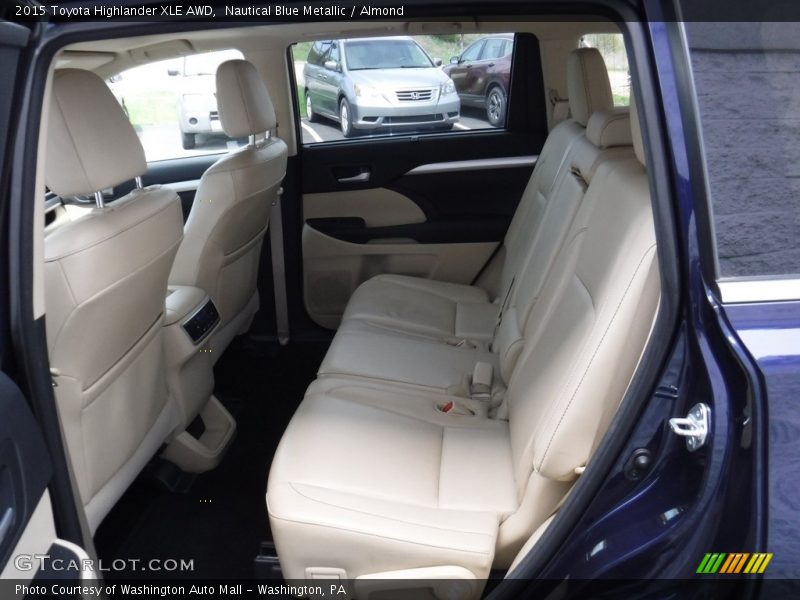 Nautical Blue Metallic / Almond 2015 Toyota Highlander XLE AWD