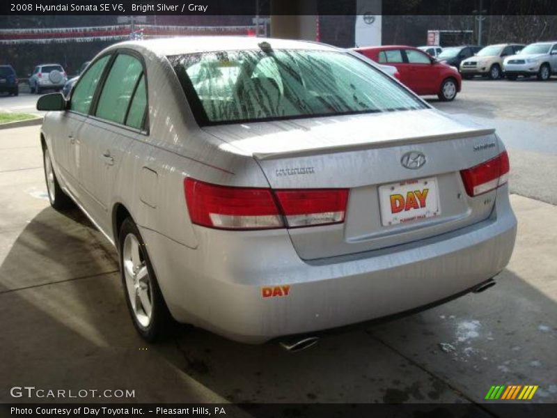 Bright Silver / Gray 2008 Hyundai Sonata SE V6