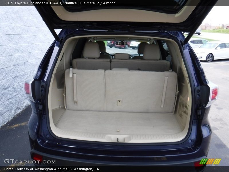 Nautical Blue Metallic / Almond 2015 Toyota Highlander XLE AWD