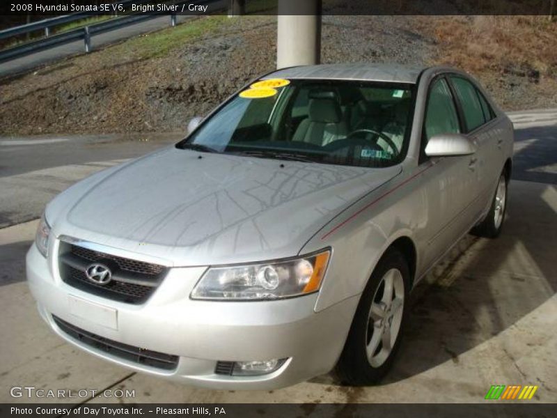 Bright Silver / Gray 2008 Hyundai Sonata SE V6