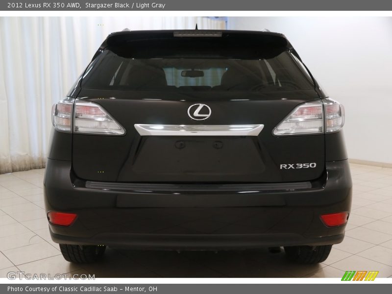 Stargazer Black / Light Gray 2012 Lexus RX 350 AWD