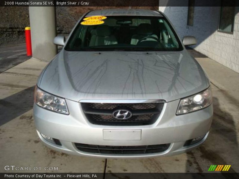 Bright Silver / Gray 2008 Hyundai Sonata SE V6