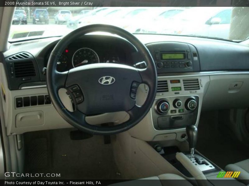 Bright Silver / Gray 2008 Hyundai Sonata SE V6