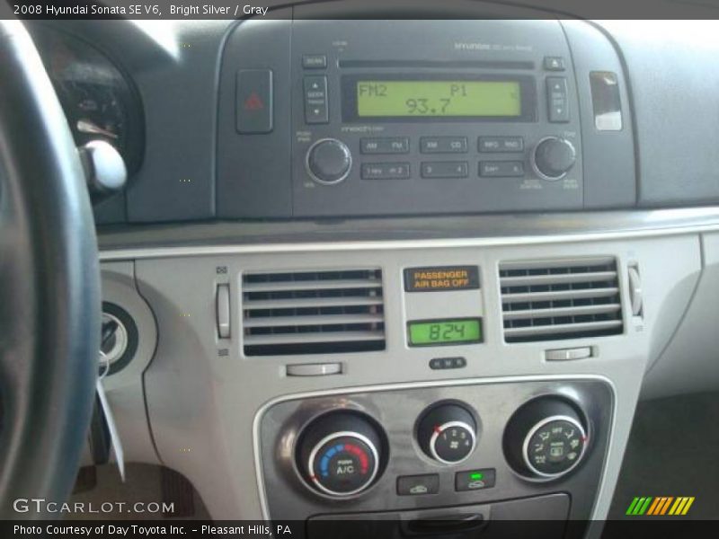 Bright Silver / Gray 2008 Hyundai Sonata SE V6
