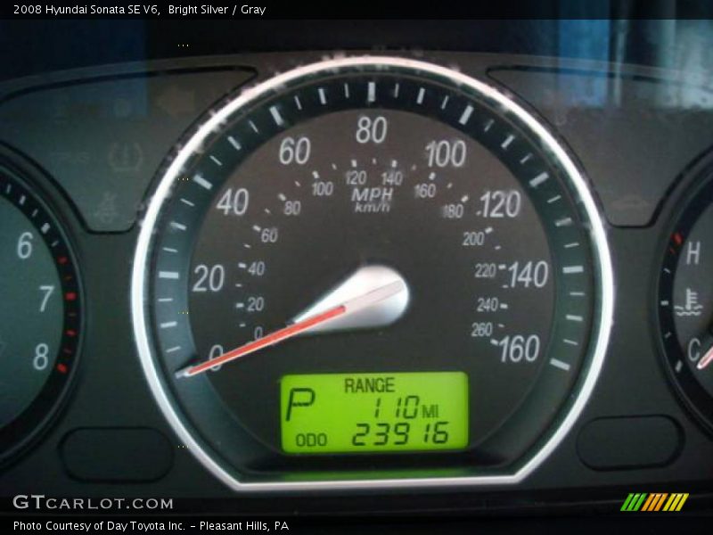 Bright Silver / Gray 2008 Hyundai Sonata SE V6