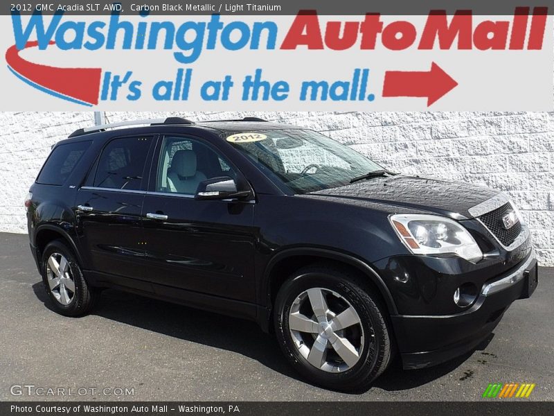 Carbon Black Metallic / Light Titanium 2012 GMC Acadia SLT AWD