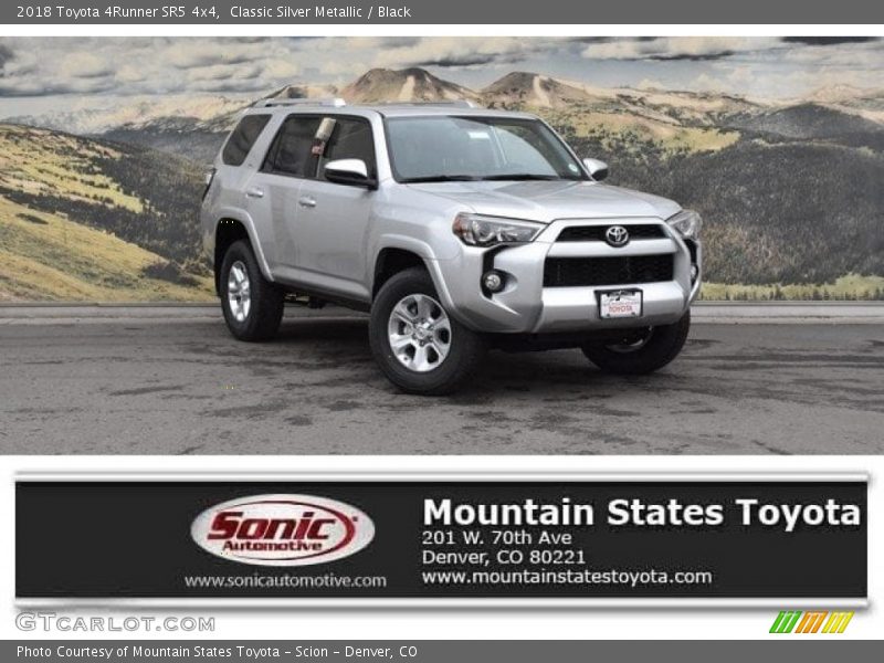 Classic Silver Metallic / Black 2018 Toyota 4Runner SR5 4x4