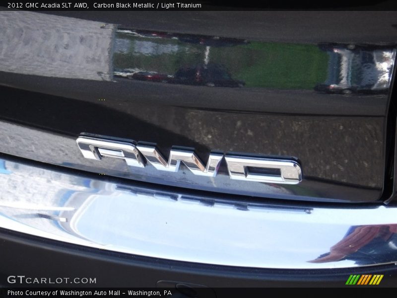 Carbon Black Metallic / Light Titanium 2012 GMC Acadia SLT AWD