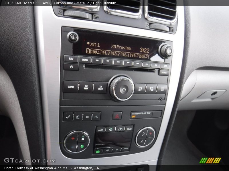 Carbon Black Metallic / Light Titanium 2012 GMC Acadia SLT AWD