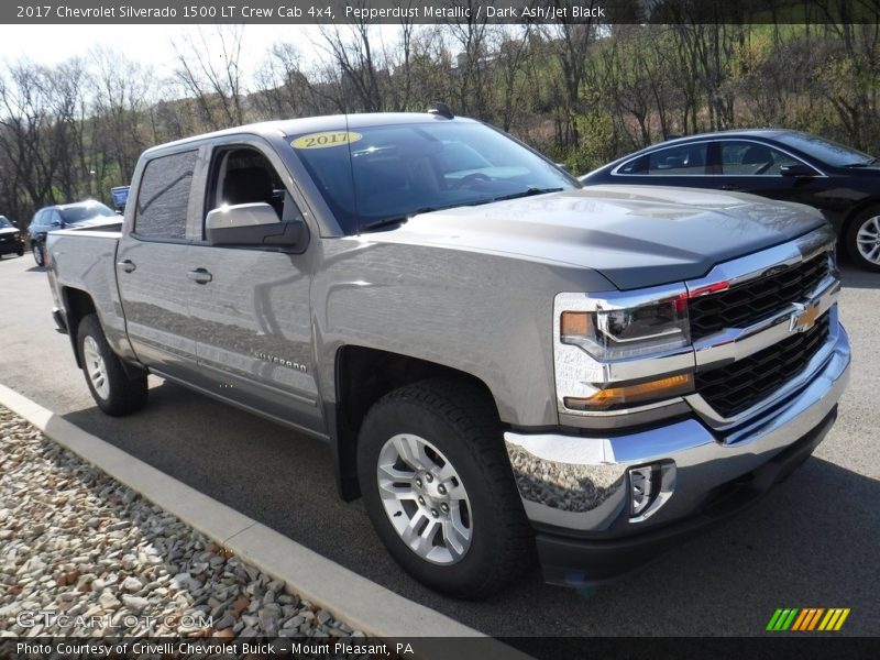 Pepperdust Metallic / Dark Ash/Jet Black 2017 Chevrolet Silverado 1500 LT Crew Cab 4x4