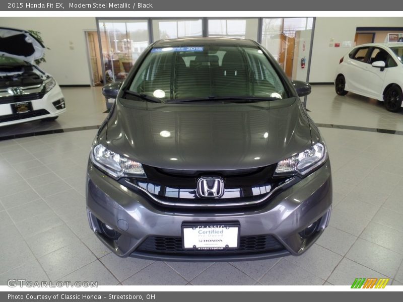 Modern Steel Metallic / Black 2015 Honda Fit EX