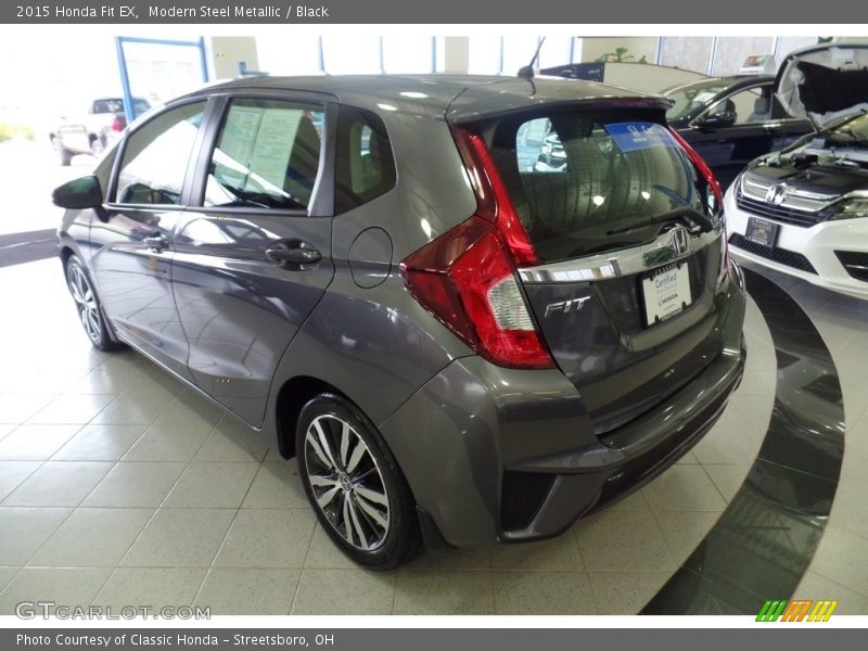 Modern Steel Metallic / Black 2015 Honda Fit EX